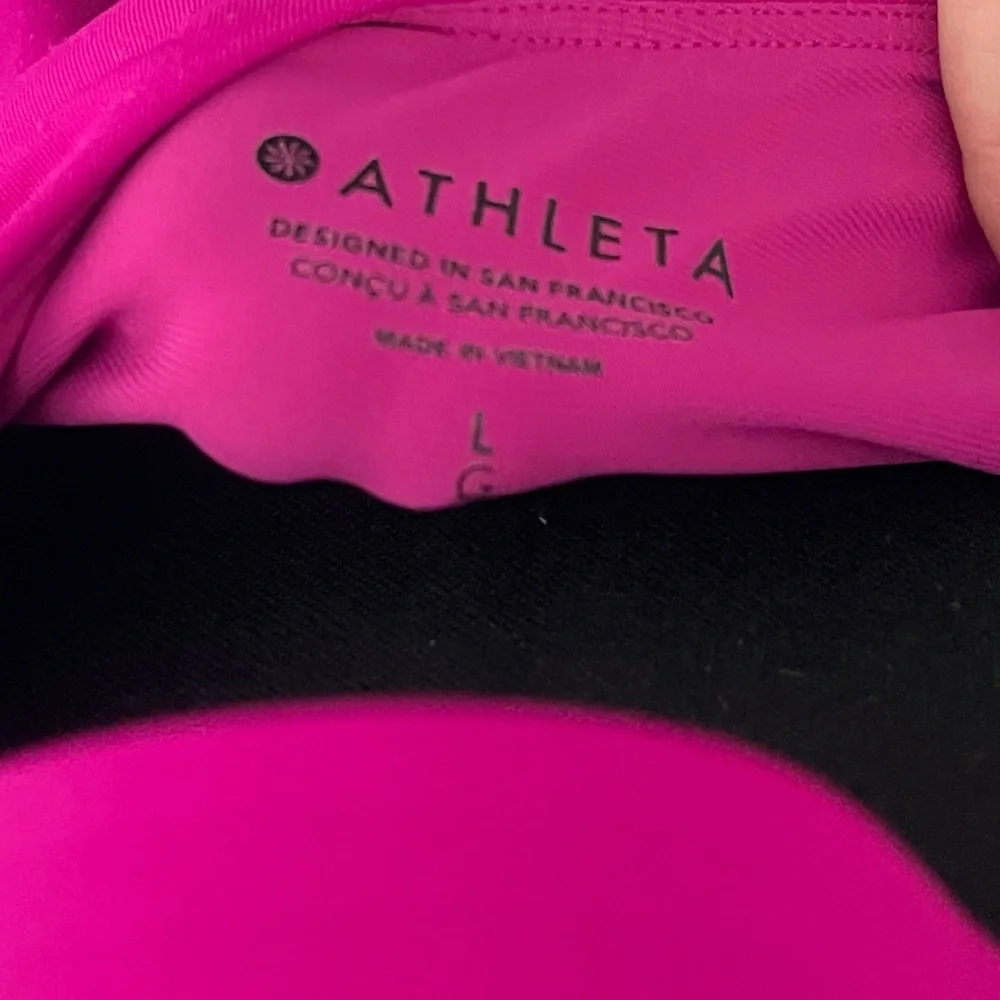 Athleta Malibu One Piece Swimsuit Pink‎ Sz L